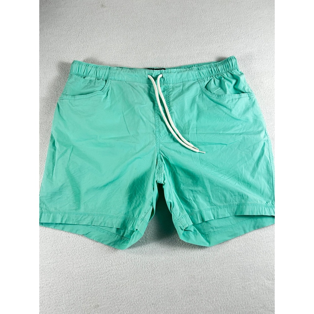 Arizona Jean Co Mens Flex Shorts Mint Green Teal Elastic Drawstring Size L 02169